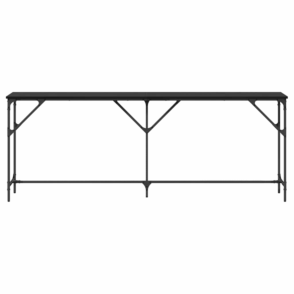 vidaXL Konsolentisch Schwarz Eichen-Optik 200 x 29 x 75 cm