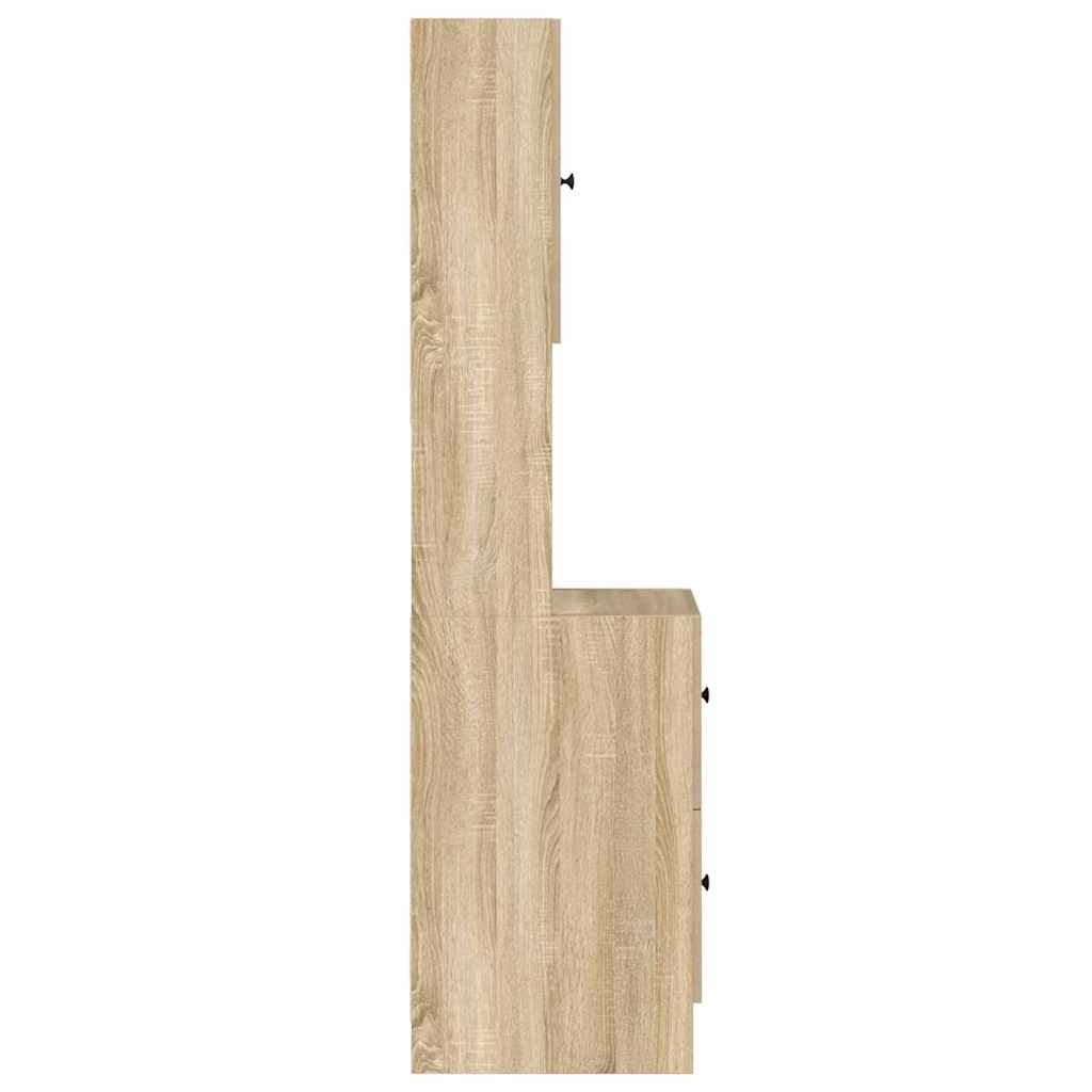vidaXL Küchenschrank mit Regal Beige 35 x 50 x 180 cm Holzwerkstoff