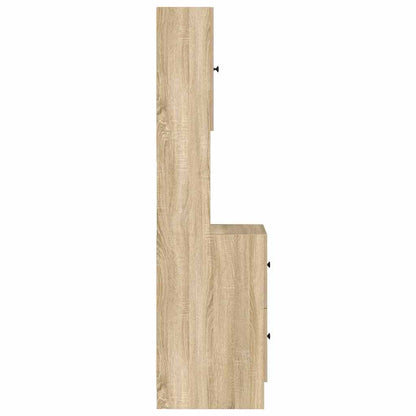 vidaXL Küchenschrank mit Regal Beige 35 x 50 x 180 cm Holzwerkstoff
