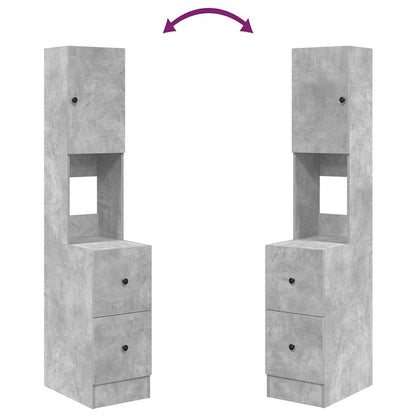 vidaXL Küchenschrank mit Regal Grau 35 x 50 x 180 cm Holzwerkstoff