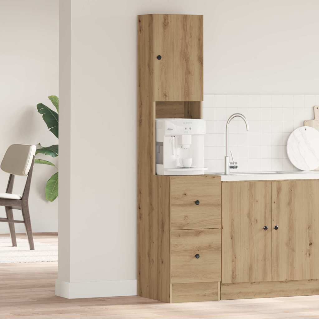 vidaXL Küchenbuffet mit Schubladen Artisan-Eiche 32 x 50 x 180 cm