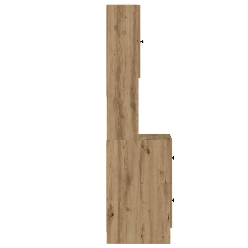 vidaXL Küchenbuffet mit Schubladen Artisan-Eiche 32 x 50 x 180 cm