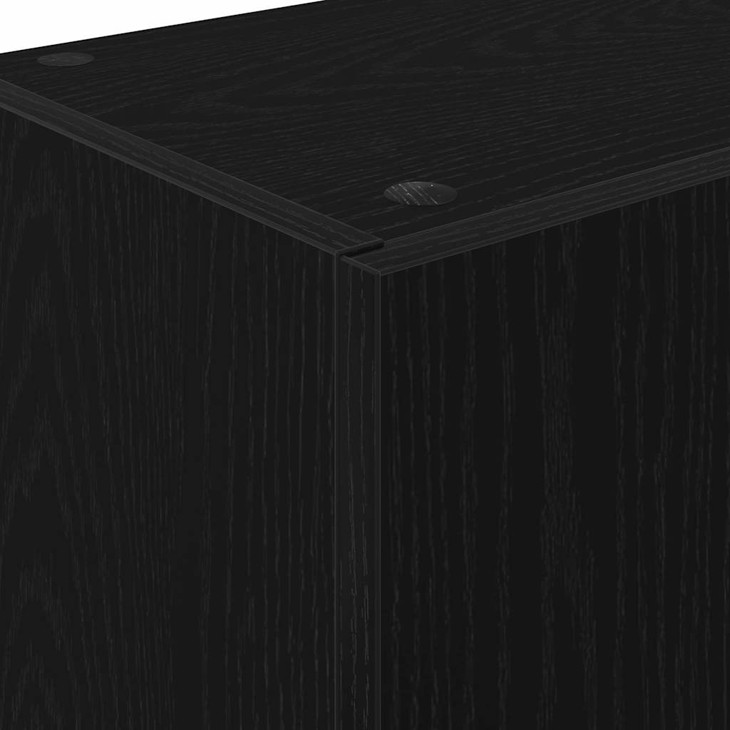 vidaXL Küchenbuffet mit Regal Schwarz Eichen-Optik 32 x 50 x 180 cm