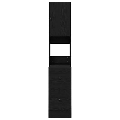 vidaXL Küchenbuffet mit Regal Schwarz Eichen-Optik 32 x 50 x 180 cm