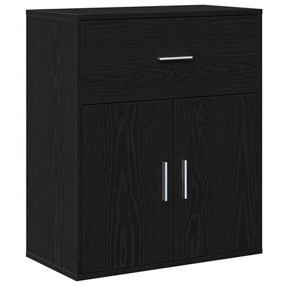 Sideboard Schwarz Eichen-Optik 60 x 31 x 70 cm Holzwerkstoff