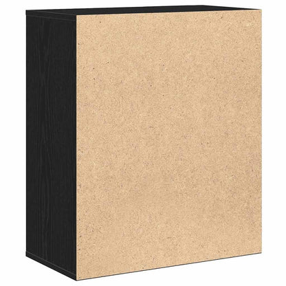 Sideboard Schwarz Eichen-Optik 60 x 31 x 70 cm Holzwerkstoff