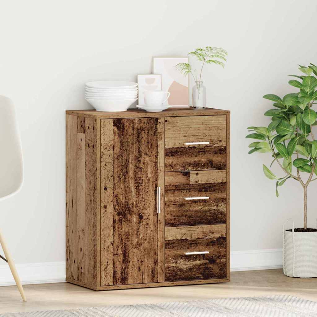 vidaXL Sideboard mit Schubladen Altholz 60 x 31 x 70 cm Holzwerkstoff