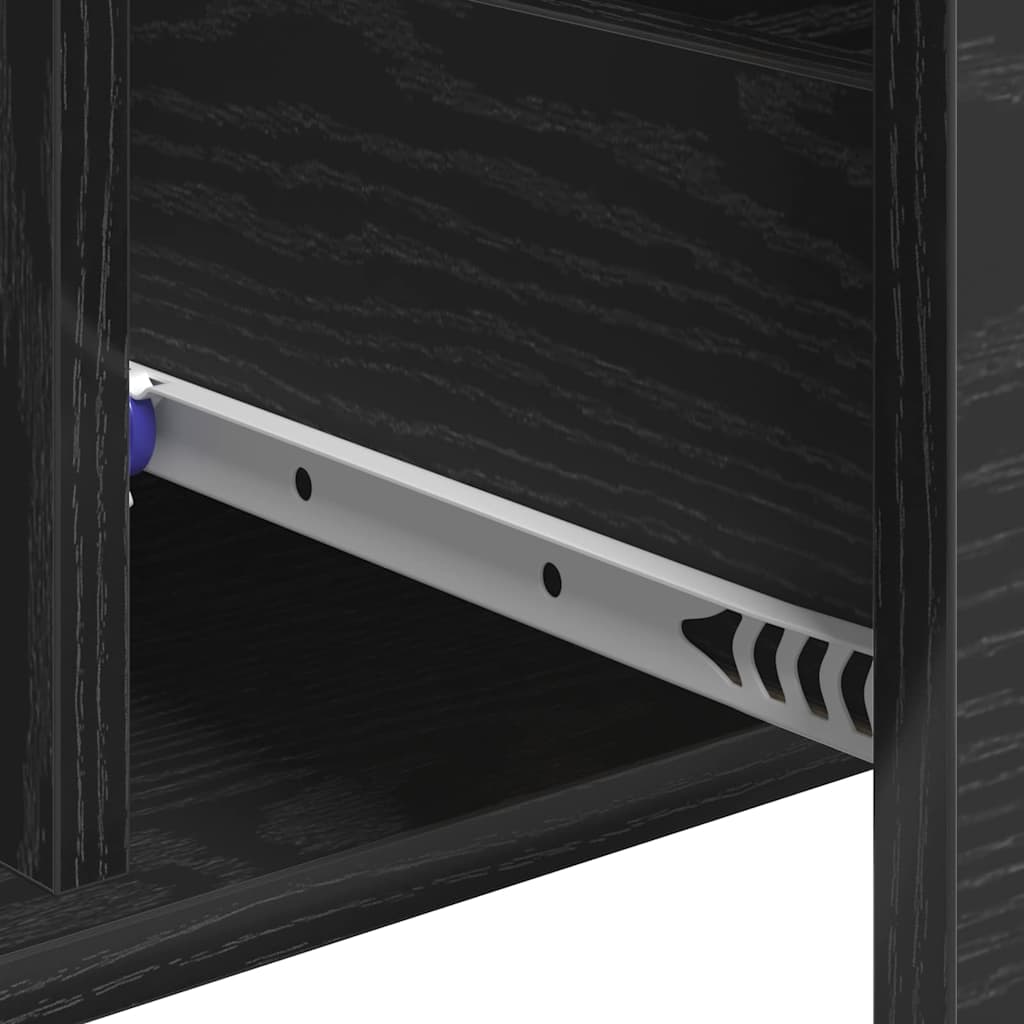 vidaXL Sideboard Schwarz Eichen-Optik 60 x 31 x 70 cm Holzwerkstoff
