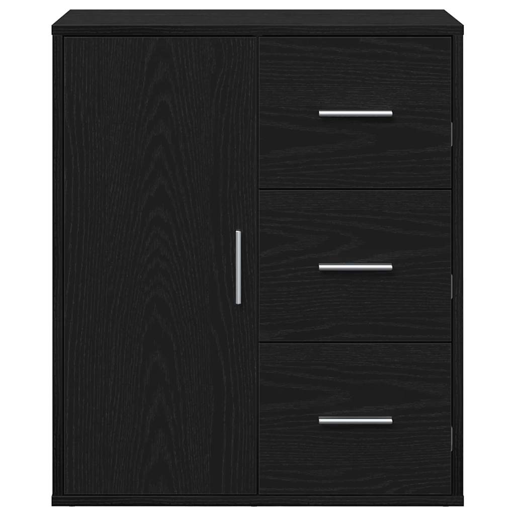 vidaXL Sideboard Schwarz Eichen-Optik 60 x 31 x 70 cm Holzwerkstoff