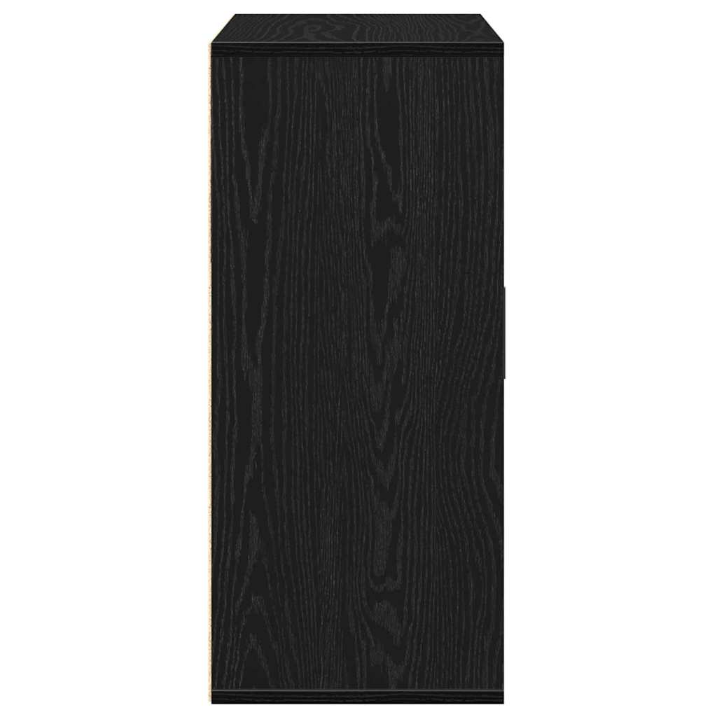 vidaXL Sideboard Schwarz Eichen-Optik 60 x 31 x 70 cm Holzwerkstoff