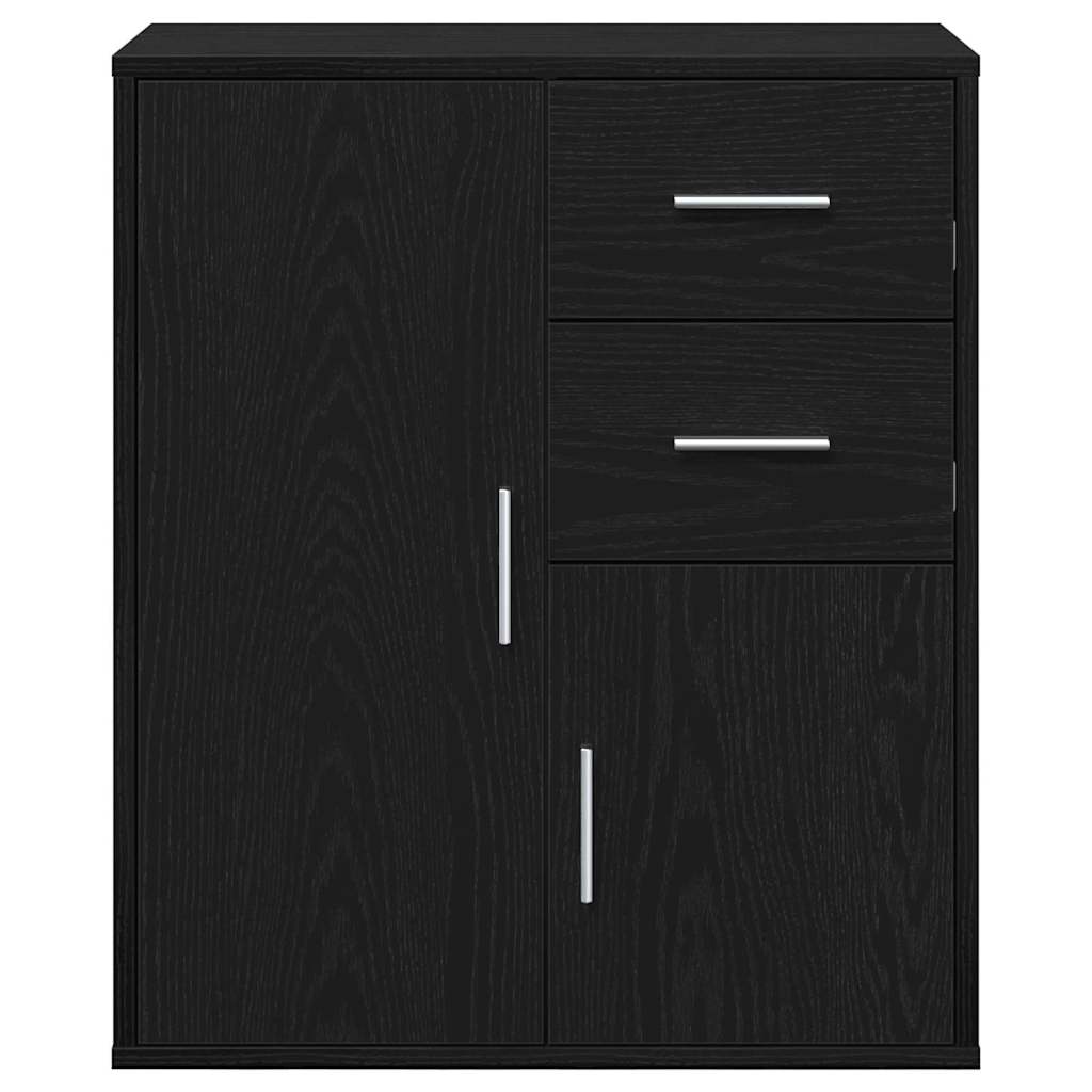 vidaXL Sideboard Schwarz Eichen-Optik 60 x 31 x 70 cm Holzwerkstoff
