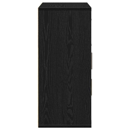 vidaXL Sideboard Schwarz Eichen-Optik 60 x 31 x 70 cm Holzwerkstoff