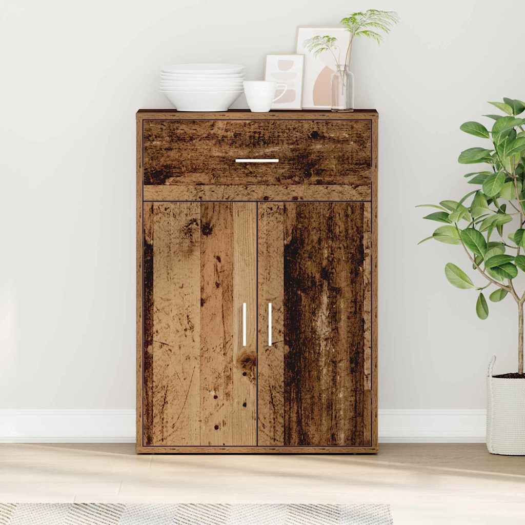 vidaXL Buffet avec tiroirs en bois de récupération 60 x 30 x 84 cm Bois d'ingénierie