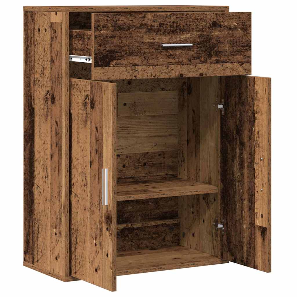 vidaXL Buffet avec tiroirs en bois de récupération 60 x 30 x 84 cm Bois d'ingénierie