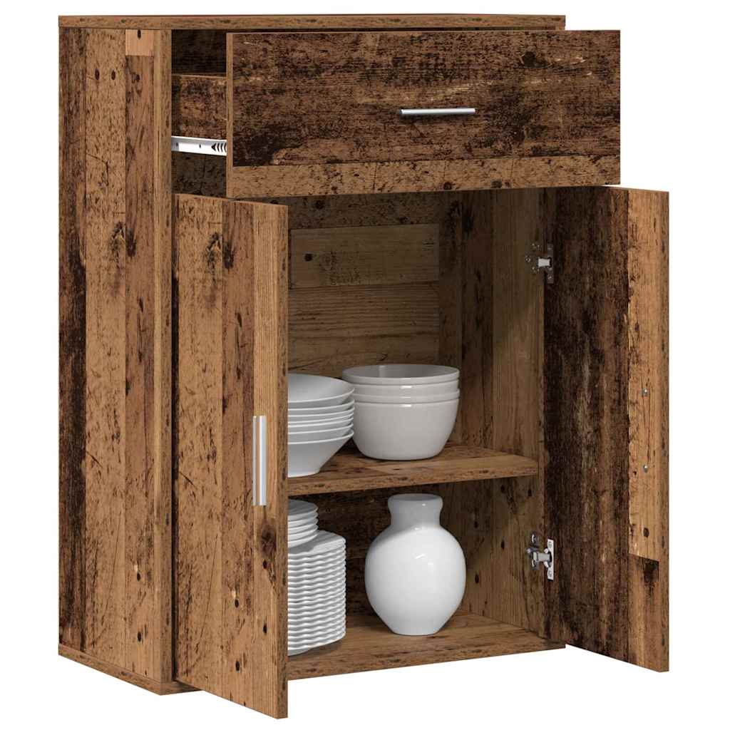 vidaXL Buffet avec tiroirs en bois de récupération 60 x 30 x 84 cm Bois d'ingénierie