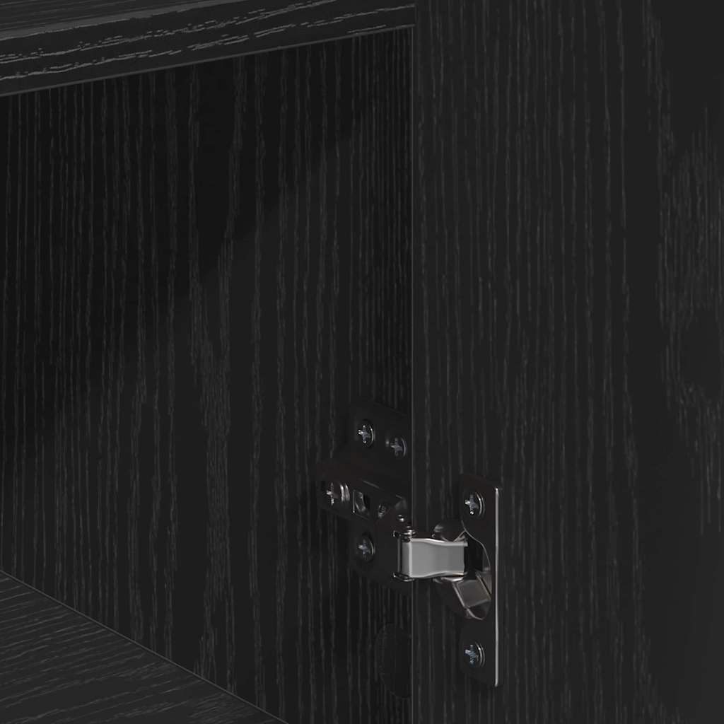 vidaXL Bahut noir aspect chêne 60 x 30 x 84 cm, bois d'ingénierie