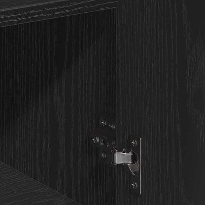 vidaXL Bahut noir aspect chêne 60 x 30 x 84 cm, bois d'ingénierie