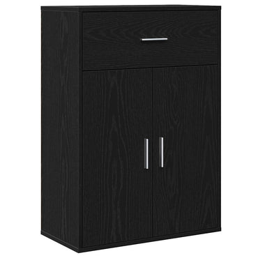 vidaXL Bahut noir aspect chêne 60 x 30 x 84 cm, bois d'ingénierie