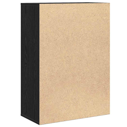 vidaXL Bahut noir aspect chêne 60 x 30 x 84 cm, bois d'ingénierie