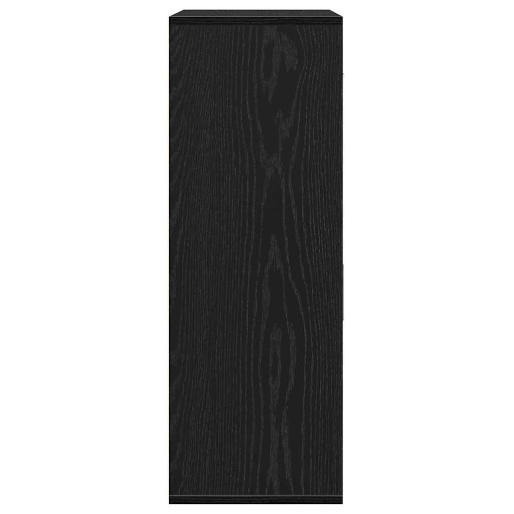 vidaXL Bahut noir aspect chêne 60 x 30 x 84 cm, bois d'ingénierie