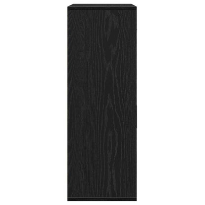 vidaXL Bahut noir aspect chêne 60 x 30 x 84 cm, bois d'ingénierie