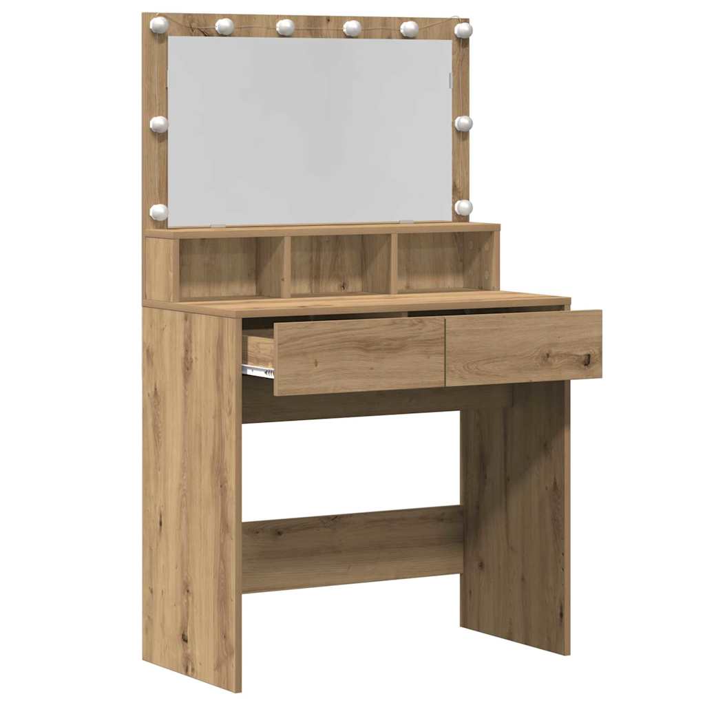 Schminktisch Artisan-Eiche 80 x 41 x 134,5 cm Holzwerkstoff