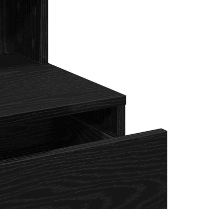 Schminktisch mit Regal Schwarz Eichen-Optik 80 x 41 x 134,5 cm