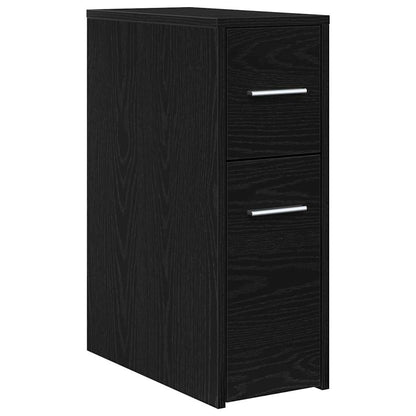 vidaXL Badezimmermöbel-Set Schwarz Eichen-Optik 22 x 44 x 61,5 cm