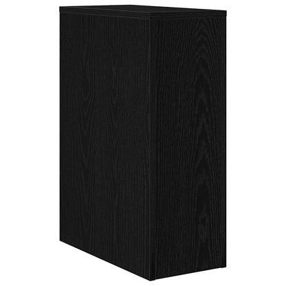 vidaXL Badezimmermöbel-Set Schwarz Eichen-Optik 22 x 44 x 61,5 cm
