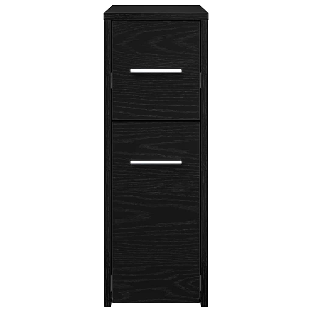 vidaXL Badezimmermöbel-Set Schwarz Eichen-Optik 22 x 44 x 61,5 cm