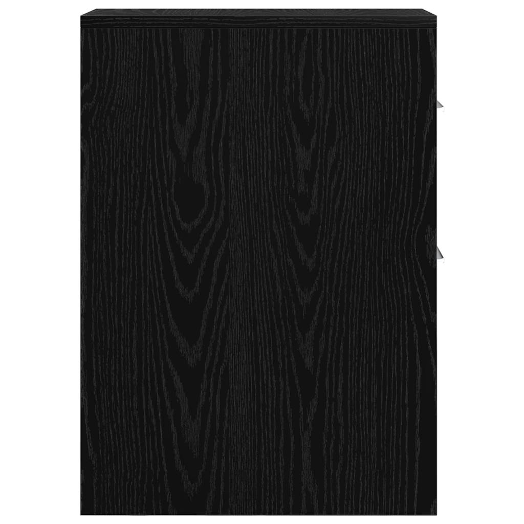vidaXL Badezimmermöbel-Set Schwarz Eichen-Optik 22 x 44 x 61,5 cm