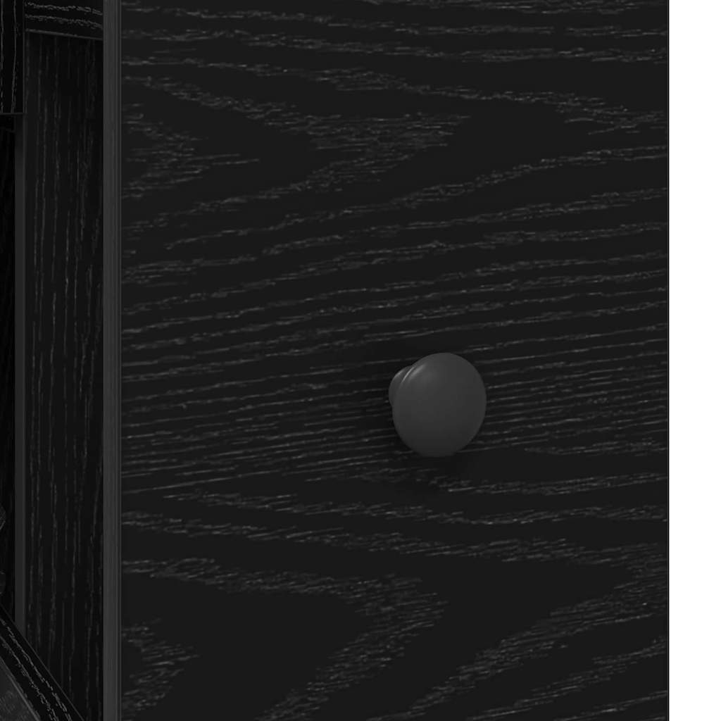 vidaXL Badezimmermöbel-Set Schwarz Eichen-Optik 80 x 18 x 60 cm