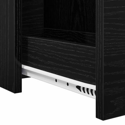 vidaXL Badezimmermöbel-Set Schwarz Eichen-Optik 80 x 18 x 60 cm