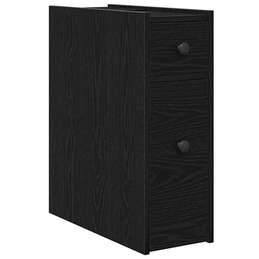 vidaXL Badezimmermöbel-Set Schwarz Eichen-Optik 80 x 18 x 60 cm