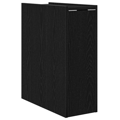 vidaXL Badezimmermöbel-Set Schwarz Eichen-Optik 80 x 18 x 60 cm