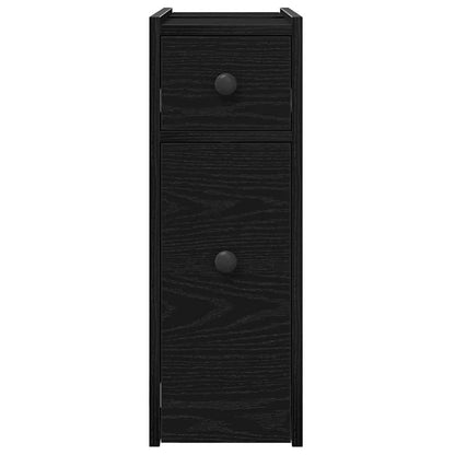 vidaXL Badezimmermöbel-Set Schwarz Eichen-Optik 80 x 18 x 60 cm
