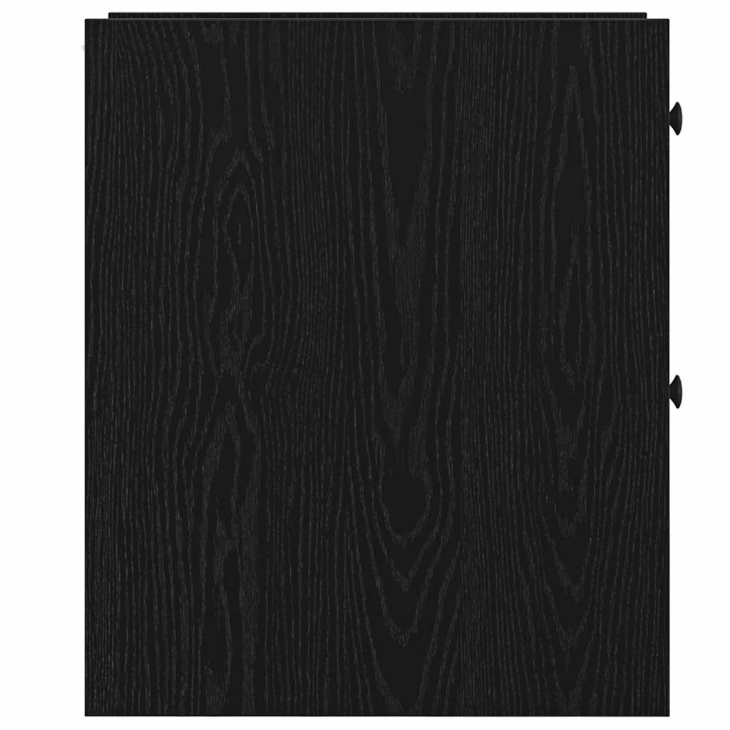 vidaXL Badezimmermöbel-Set Schwarz Eichen-Optik 80 x 18 x 60 cm