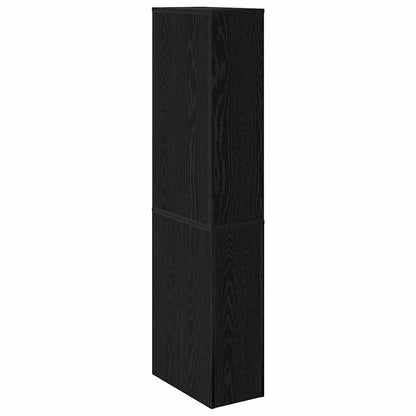 vidaXL Badezimmermöbel-Set Schwarz Eichen-Optik 22 x 41 x 135 cm