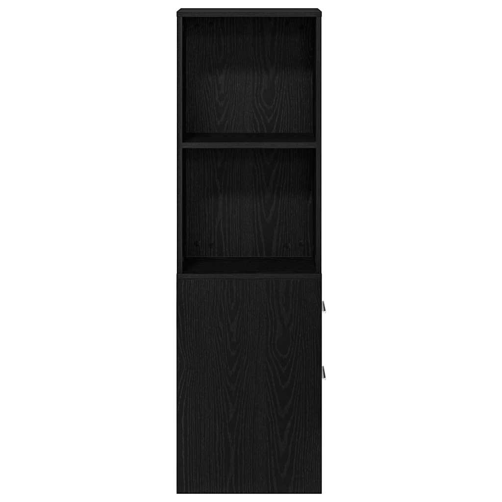 vidaXL Badezimmermöbel-Set Schwarz Eichen-Optik 22 x 41 x 135 cm