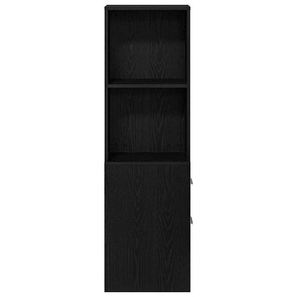 vidaXL Badezimmermöbel-Set Schwarz Eichen-Optik 22 x 41 x 135 cm