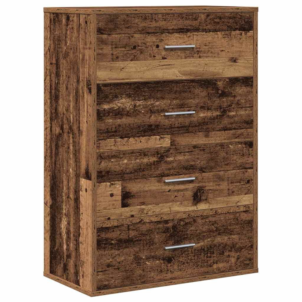 vidaXL Sideboard mit Schubladen Altholz 60 x 31 x 84 cm Holzwerkstoff