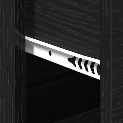 vidaXL Sideboard Schwarz Eichen-Optik 60 x 31 x 84 cm Holzwerkstoff