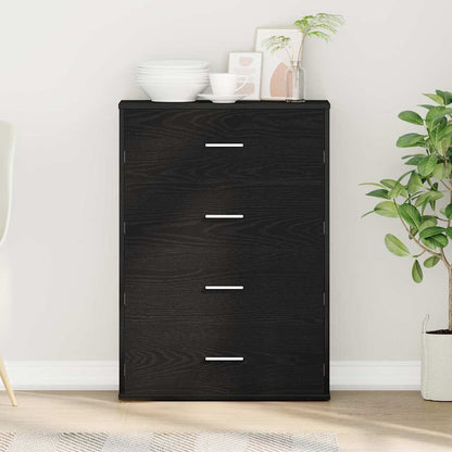 vidaXL Sideboard Schwarz Eichen-Optik 60 x 31 x 84 cm Holzwerkstoff