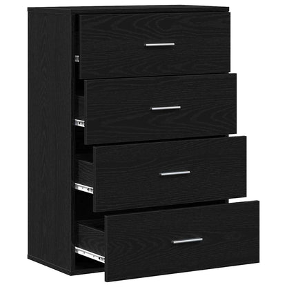 vidaXL Sideboard Schwarz Eichen-Optik 60 x 31 x 84 cm Holzwerkstoff