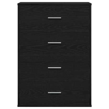 vidaXL Sideboard Schwarz Eichen-Optik 60 x 31 x 84 cm Holzwerkstoff