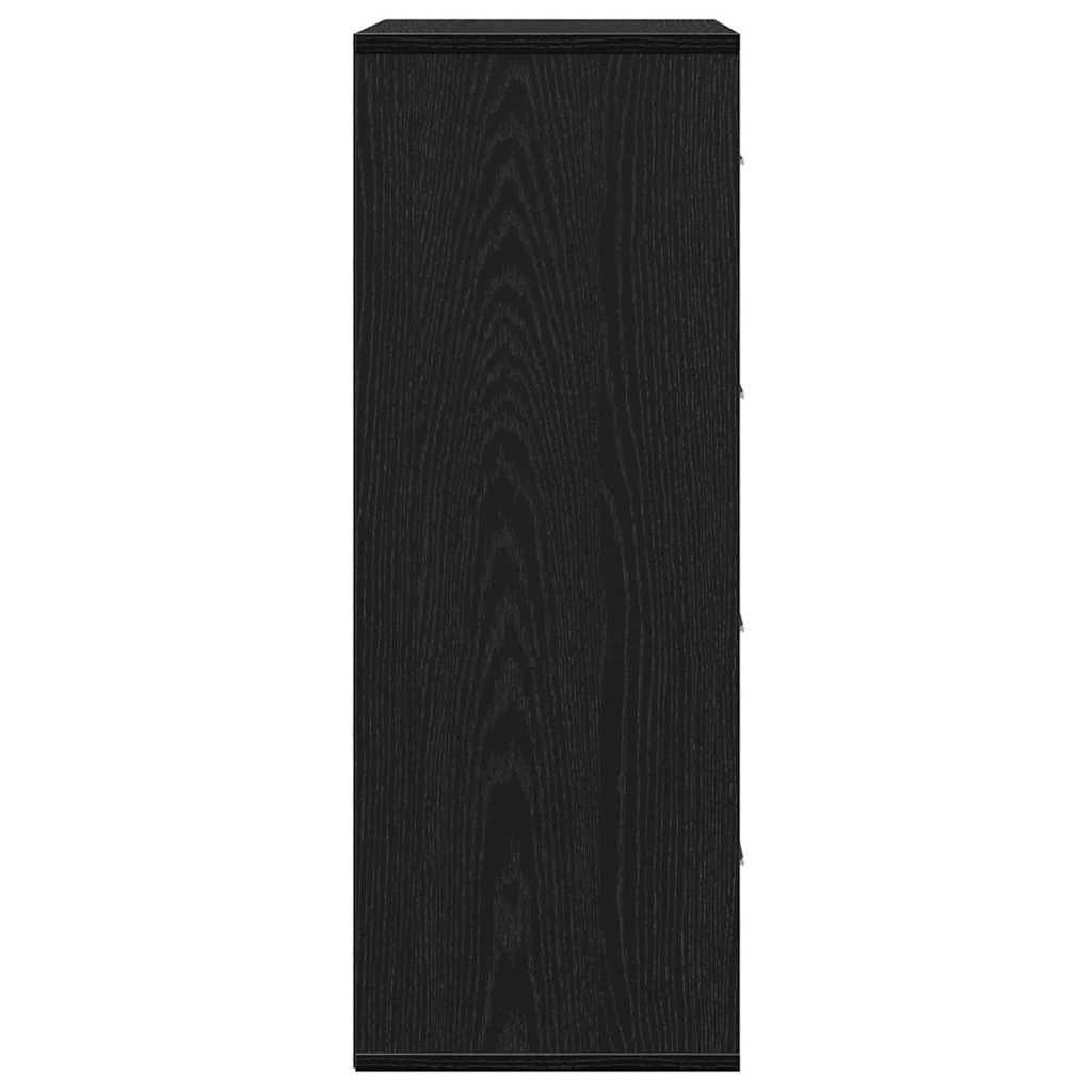 vidaXL Sideboard Schwarz Eichen-Optik 60 x 31 x 84 cm Holzwerkstoff