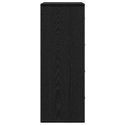 vidaXL Sideboard Schwarz Eichen-Optik 60 x 31 x 84 cm Holzwerkstoff