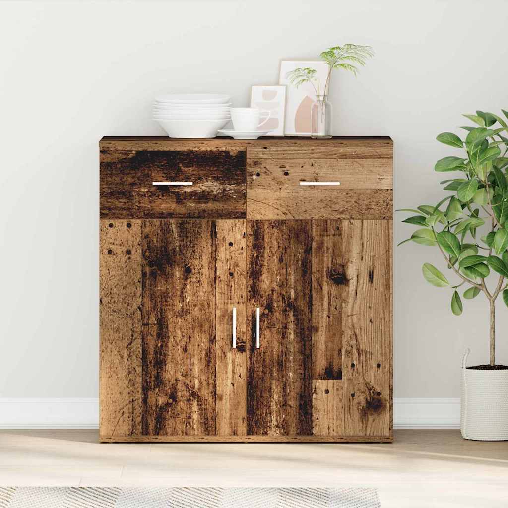 vidaXL Commode à tiroirs en bois de récupération 78 x 38 x 80 cm Bois d'ingénierie