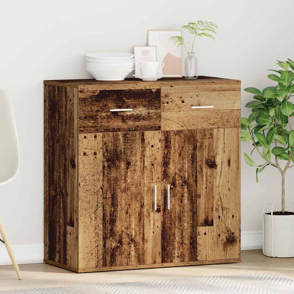 vidaXL Commode à tiroirs en bois de récupération 78 x 38 x 80 cm Bois d'ingénierie