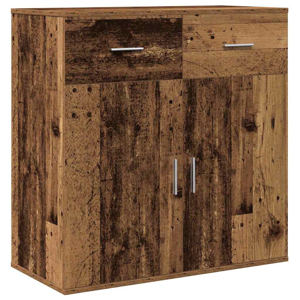 vidaXL Commode à tiroirs en bois de récupération 78 x 38 x 80 cm Bois d'ingénierie